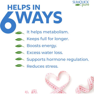 Slimquick Pure 3X Extra Strength Pill for Women, Helps Achieve Weight Goals, Helps Metabolism, Lose Excess Water, Keeps Full for Longer with Green Tea Extract, Caste Tree, Caffeine, MCT Oil - 60 Count