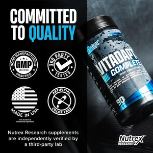 Nutrex Research Vitadapt Complete Sports Multivitamin for Men - 24 Vitamins, KSM-66 Ashwagandha and Minerals for Athletes - Mens Multivitamin (90 Capsules)