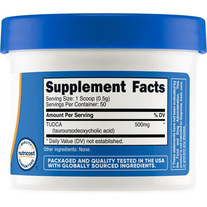 Nutricost Tudca Powder 25 Grams (Tauroursodeoxycholic Acid) - Gluten Free, Non-Gmo