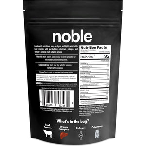 Noble All-In-One Chocolate Protein Powder, 21G Grass-Fed Beef Protein & Collagen, Colostrum & Organ Blend, Whey-Free, Seed Oil-Free, Zero-Carb, 30 Servings (1.75Lbs)