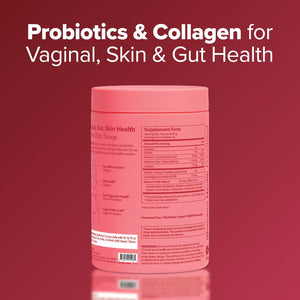 URO Women’S Probiotic + Collagen Peptides Powder – Vaginal, Skin & Gut Health in One Daily Scoop – with Hydrolyzed Collagen Peptides, Probiotic Blend, and XOS Prebiotics – 20 Servings