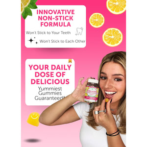 Lunakai USA Made Collagen Peptides Gummies - 200Mg Non-Gmo Anti-Aging Formula with Biotin, Zinc, Vitamins C & E for Hair, Skin and Nails, 60Ct