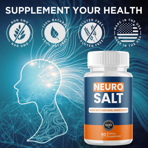 Neuro Salt Capsules, Neuro Salt Brain Support Pills with Natural Ingredients, Advanced Formula Neurosalt Maximum Strength Health & Wellness Support Vitamin for Women and Men (60 Capsules)