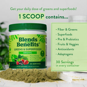 360 Nutrition Super Greens Powder with Probiotics & Digestive Enzymes, Sugar & Gluten Free, Plant-Based Superfood for Gut Health, Immunity - 6.35 Oz