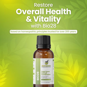 Bestmade Total Tissue Cell Salt Mineral Combination BIO28 - Helps Your Body Absorb and Use Nutrients, Increases Energy Levels, Helps Improve Sleep Patterns, Overall Health and Vitality, 350 Pellets