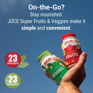 Juce Original Formula - Organic Super Fruit & Veggies Supplement - Gluten/Gelatin Free, Soy Free & Vegan- Reds & Greens Superfood Capsules- 23 Fruits & 23 Vegetables (180 Count)- by Terra Kai Organics