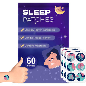 Sleep Patches, 60 Pack Upgraded Sleep Patches for Adults, Made of All-Natural Ingredients, Natural Plant-Based Sleep Support for Men and Women, That Last All Night,Easy to Use