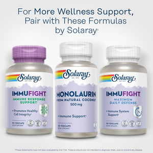 SOLARAY Monolaurin 500Mg from Natural Coconut - Monolaurin Supplement for Powerful Nutritive Support - Lab Verified - 60 Servings, 60 Vegcaps
