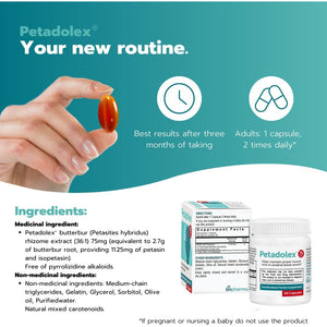Migraine Relief - Patented Butterbur Root Extract, 75Mg Pa-Free Butterbur Extract in Gelatin Capsules, Ideal Real Butterbur for Migraines Solution Prevention