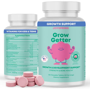 Joyspring Growth Vitamins for Teens & Height Support for Kids - Encourages Stronger Bones & Healthy Natural Growth - Sugar Free - L-Arginine, L-Lysine, Zinc, Vitamin D & K2-30 Servings