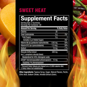 Hydroxycut Hardcore Ultra Shred Gummies, Sweet Heat - 99% Stimulant Free - Includes Capsaicin & B Vitamins - for Women & Men
