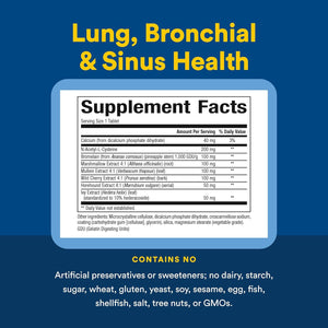 Lung, Bronchial & Sinus Health by Natural Factors, Natural Supplement for Respiratory Health and Easy Breathing, 45 Tablets (45 Servings)
