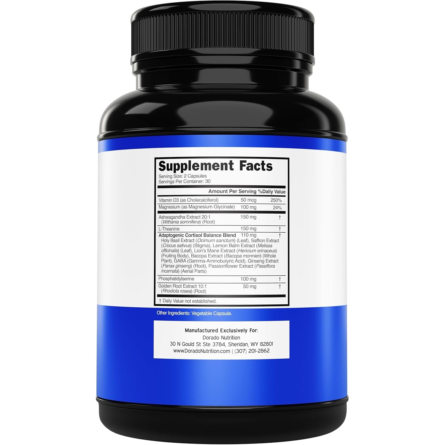 Cortisol Supplements for Women & Men with 14 In1 Blend (Magnesium, Ashwagandha, L Theanine & More) Healthy Cortisol Balance & Calm Mood Support - Third Party Tested, Non GMO, USA Made - 60 Count