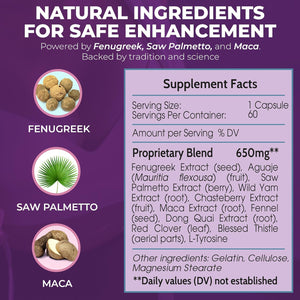 Busty Boost Breast Enhancement Pills - Enhancement & Enlargement Pills for Bigger Boobs & Growth. Natural Fenugreek, Saw Palmetto & Maca Formula. Fuller, Firmer Breasts in 1-2 Months – Made in USA