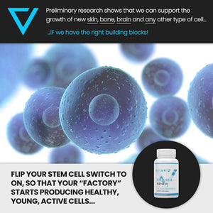 Stem Cell Renew | Boost Your Natural Supply of Stem Cells to Strengthen Mental Sharpness, Help Slow Signs of Aging and Restore Youthful Energy - Created by NASA Scientist | 1-Month Supply (60 Count)
