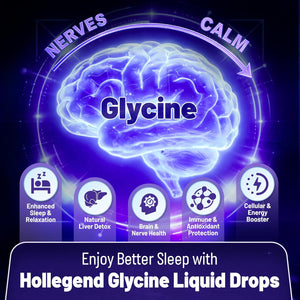 Liposomal Glycine Supplements for Sleep, 1.5/3G Glycine Liquid Drops with Magnesium, L-Theanine & L-Serine | plus NAC & L-Alanine for Liver & Cellular Health, Vegan, Blueberry, 2 Fl Oz