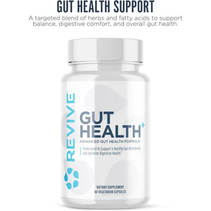 Revive MD Gut Health Supplements for Men & Women - Daily Gut Repair & Digestive Health Support Formula with Thyme, Oregano & Milk Thistle - Vegan-Friendly, Gluten-Free (60 Capsules, 30 Servings)