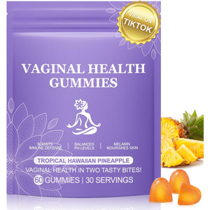 Pineapple Gummies for Women PH 60 Count, PH Balance for Women, Probiotics Vaginal Gummy, Improve Immune, Hawaiian Pineapple Flavor, Vegan & Low Sugar, Premium Balance Gummies