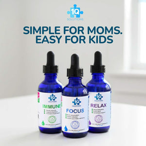 1Q Focus – Liquid Cognitive & Brain Support Natural Drops for Kids | Acetyl L-Carnitine + B1, B6, B12 & Folate | Sugar-Free, Vegan, Non-Gmo, Gluten-Free | Advanced Absorption | 2 Fl Oz 30 Servings
