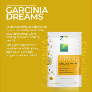 Dr. Zisman ZT Slimming Detox Tea - Garcinia Dreams Night Blend Weight Loss Tea - Muscle Tension - Enhanced Digestion, Healthy Rest While Burning Calories (28 Tea Bags)