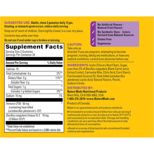 Nature Made Triple-Action Biotics, Gut and Immune Health Support, Digestive Probiotics for Women and Men, Prebiotic Fiber Gummies, 48 Gummies, 24 Day Supply