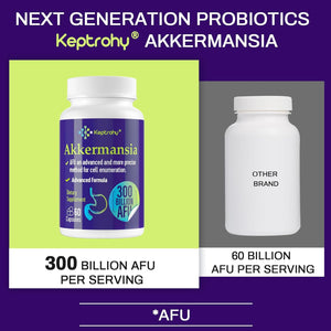 300 Billion AFU Akkermansia Muciniphila - a Live Probiotics for Women Men, Supports GLP-1 Digestive Gut, Immune & Overall Health, Enhances Gut Digestive Lining Function, 60 Count (Pack of 1)