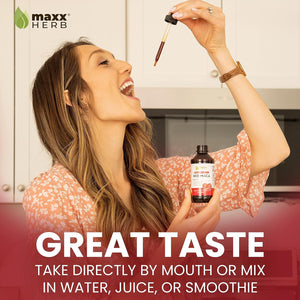 Maxx Herb Red Maca Root Extract - Max Strength Liquid Drops Absorb Better than Powder or Capsules, for Stamina, Memory and Focus - 4 Oz Bottle (60 Servings)