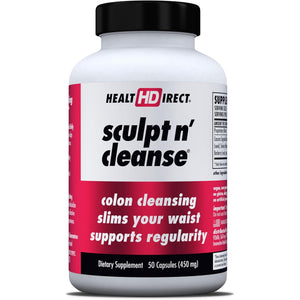 HEALTH DIRECT Sculpt N' Cleanse - Herbal Colon Cleanse for Digestive Health & Regularity - Natural Detox & Gut Flush Supplement - 50 Veggie Capsules