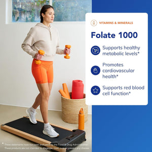Pure Encapsulations Folate 1000 - Metafolin L-5-MTHF - Heart Health Supplement* - Folate Supplement - Non-Gmo & Gluten Free - 90 Capsules