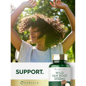 Carlyle Wild Yam Root Capsules | 200 Count | Traditional Herbal Extract | Non-Gmo, Gluten Free