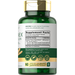 Carlyle Graminex Flower Pollen Extract | 1000 Mg | 60 Capsules | Non-Gmo & Gluten Free Supplement