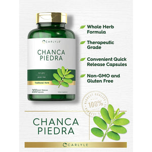 Carlyle Chanca Piedra | 200 Capsules | Non-Gmo and Gluten Free Traditional Herb Formula