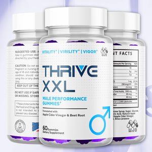 Thrive XXL Gummies, Official Thrivexxl Gummys with All Natural Ingredients, Advanced Thrive XXL Formula for Optimal Health & Total Wellness Support with Premium Active Lifestyle Vitamins (60 Gummies)