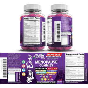 Menopause Supplement for Women Gummies with Black Cohosh, Wild Yam, DIM, Magnesium, Red Clover Chasteberry for Hormone Balance Relief Night Sweats Mood plus Bergamot, Vitamin D3, Vitamin B6 B12