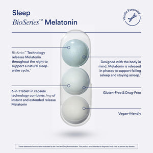 Ritual Sleep Melatonin 5Mg - Sleep Aid Supplement - Bioseries Time Released Capsules Designed for All Night* Sleep Support for Adults - Vegan - Drug-Free - Vanilla - 20 Capsules - 20 Servings