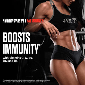 JNX SPORTS the Ripper! Fat Burner Pre Workout for Men & Women – Thermogenic Fat Burning Powder & Appetite Suppressant, Boost Energy & Endurance – Fruit Punch, 30 Servings