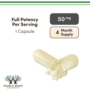 Apigenin Supplement - 50Mg per Capsule, 120 Count (Powerful Bioflavonoid Found in Chamomile Tea for Relaxation, Sleep, and Mood) Senolytic Flavonols for Aging (Gluten Free) by Double Wood