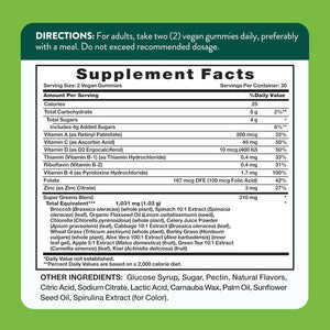 Nature'S Truth Super Greens Gummies | 60 Count | Vegan & Non-Gmo Supplement | Made with Real Greens | Apple Flavor