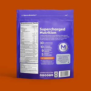 L'Evate You Vitality Daily Greens Powder (28 Servings) 30 Superfoods, 9 Greens - for a Cellular Energy Boost, Powered by M-Charge Complex for All Day Energy (Chocolate)