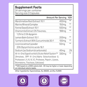 Happy Mammoth Bloat Banisher Natural Relief for Bloating, Gas, Indigestion & Discomfort. Promotes Healthy Digestion of Even Difficult Foods like Dairy, Breads, Pizza, Cheese & Meats. 72 Caps