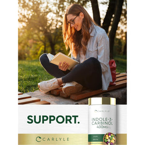 Carlyle Indole-3-Carbinol 400 Mg Supplement | 120 Capsules | I3C with Broccoli Resveratrol Blend | Vegetarian, Non-Gmo & Gluten Free