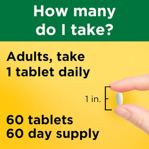Nature Made L-Lysine 1000 Mg, Dietary L-Lysine Supplements, 60 Tablets, 60 Day Supply