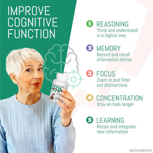Brain Supplement with Vitamin B6 & Thiamine for Memory, Focus and Cognitive Support | High-Dose B Vitamins for Nervous System Brain Health, Daily Formula for Adults, 100 Tablets (1-Pack)
