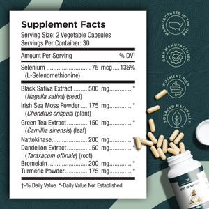 Spike Tri-Support+ with Nattokinase, Bromelain, and Turmeric - Includes Dandelion Extract, Black Seed Extract, Green Tea Leaf, Selenium for a Full Spectrum Spike Support Supplement