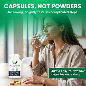 Free Life Labs Woundworx Nutrition-Scar and Surgery Support, Wound Care, General and Plastic Surgery, Faster Healing W/Vitamins, Amino Acids, Collagen, Probiotics, Turmeric, Bromelain-90 Caps