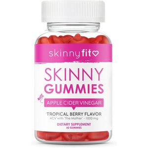 Skinnyfit Skinny Gummies Apple Cider Vinegar Gummies W/ the Mother, Healthy Weight, Immune Support, Vitamin B9, B12, Beetroot, Pomegranate, Vegan-Friendly, 60 Count