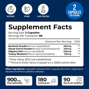 We like Vitamins Essiac Tea Capsules - 180 Count Immune Support Supplement with Burdock, Sheep Sorrel, Slippery Elm & Turkey Rhubarb - Genuine Essiac Tea 900Mg Daily Dose