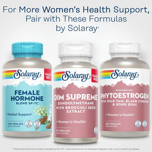 SOLARAY DIM Supreme - DIM Supplement 100Mg - Diindolylmethane DIM Complex with Broccoli Seed Extract and Bioflavonoids - Women'S Health and Balance Support - 60-Day Guarantee - 90 Servings, 90 Vegcaps