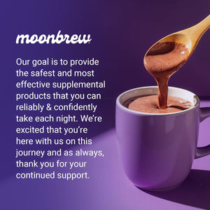 Moonbrew Magnesium Sleep Aid Drink Mix, Vanilla Latte – Melatonin-Free Nighttime Ritual for Relaxation & Deep Rest – Caffeine-Free Sleepy Latte with L-Theanine & Zinc – 25 Servings