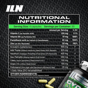 Iron Labs Nutrition: Cycle Support plus NAC (N-Acetyl-L-Cysteine) - on Cycle Support Supplements for Men - N Acetyl L Cysteine and Milk Thistle (120 Capsules)